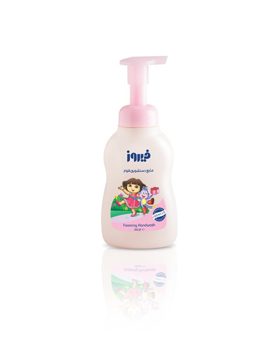 تصویر از فوم دستشویی کودک صورتی